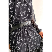 Черный женский кожаный ремень Seventeen 1760.4639