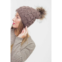Коричневая женская шапка Seventeen 3135