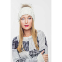 Молочная женская шапка Seventeen 3134