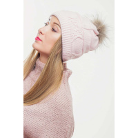 Розовая женская шапка Seventeen 3067