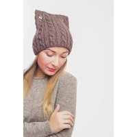 Коричневая женская шапка Seventeen 3108