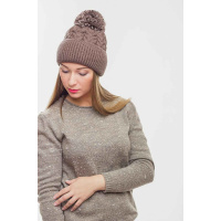 Коричневая женская шапка Seventeen 3066