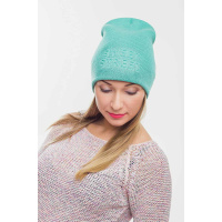 Мятная женская шапка Seventeen 3065