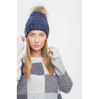Синяя женская шапка Seventeen 3131