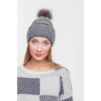 Серая женская шапка Seventeen 3119