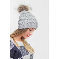 Серая женская шапка Seventeen 3114