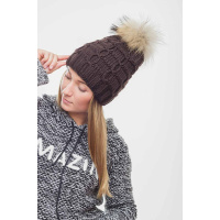 Коричневая женская шапка Seventeen 3112