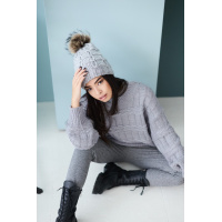 Серая женская шапка Seventeen 3114-1.4921