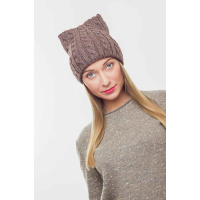 Коричневая женская шапка Seventeen 3137