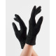 Чорні утеплені рукавички з еко-замші