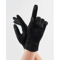 Черные перчатки из кашемира