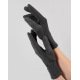 Утепленные темно-серые перчатки из эко-замши