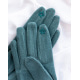 Сині кашемірові рукавички з жниваркою