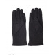 Комбинированные черные перчатки с узором сверху