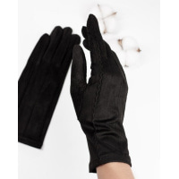 Чорні рукавички з еко-замші