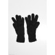 Чорні вовняні одношарові рукавички з об`ємною аплікацією