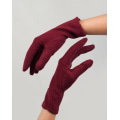 Фиолетовые утепленные перчатки из эко-замши