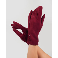 Фиолетовые утепленные перчатки из эко-замши