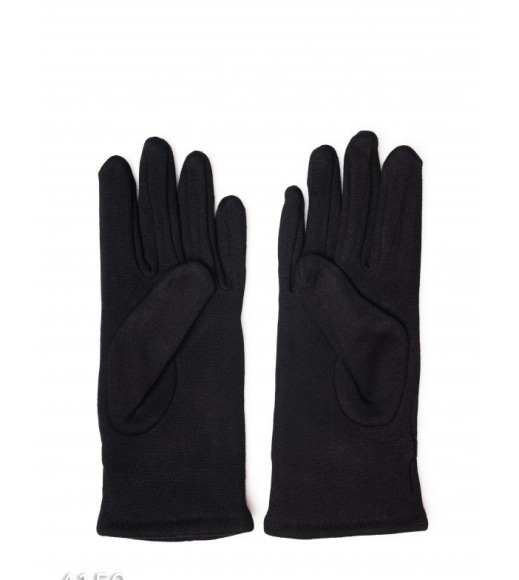 Об`єднані чорні рукавички з бантами зверху