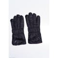 Черные теплые перчатки с антискользящим покрытием