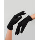 Чорні однотонні рукавички з еко-замші на хутрі