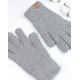 Серые однотонные теплые перчатки
