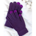 Фіолетові рукавички із сенсорними пальцями