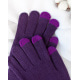 Фиолетовые перчатки с сенсорными пальцами