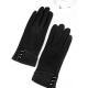 Черные утепленные перчатки с пуговицами на манжетах