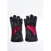 Бордовые теплые перчатки с антискользящим покрытием