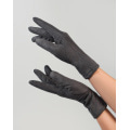 Темно-сірі однотонні рукавички з еко-замші на хутрі