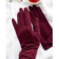 Фіолетові рукавички на хутрі