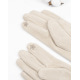 Світло-бежеві утеплені рукавички з кашеміру