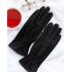 Черные кашемировые перчатки с жаткой