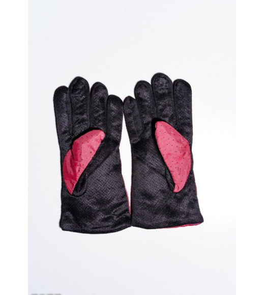 Персиковые теплые перчатки с антискользящим покрытием
