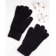 Черные однотонные теплые перчатки