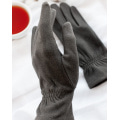 Темно-серые кашемировые перчатки на резинках