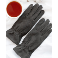 Темно-серые кашемировые перчатки на резинках