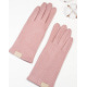 Розовые однотонные перчатки из кашемира