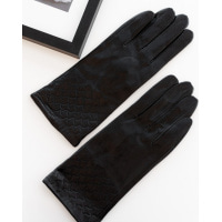 Черные перчатки из эко-кожи