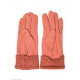 Коричневі рукавички з в`язаними вилогами з намистинами