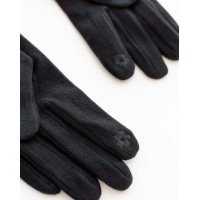 Чорні кашемірові рукавички на резинках