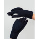 Синие комбинированные перчатки-варежки