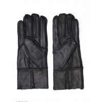 Чорні грубі шкіряні рукавиці