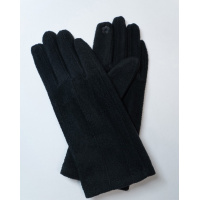 Черные перчатки из флиса с сенсорными пальцами