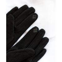Чорні рукавички з нашивками на манжетах