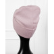 Розовая шапка из трикотажа