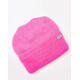 Розовая шерстяная шапка на флисе