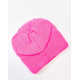 Розовая шерстяная шапка на флисе