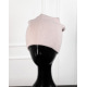 Светло-розовая шерстяная шапка на флисе